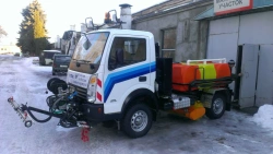 Multifunctional combined machine MKM-1904-16E "Cleaner" with mounted equipment
