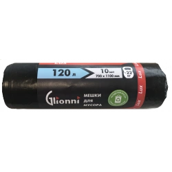 Plastic film bag, trade mark Glionni "Lux" 120l