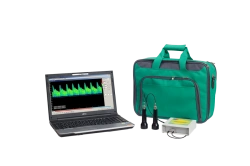 Blood flow velocity analyser ultrasonic Doppler computerised "Complexmed" version 2.3 in an external table case