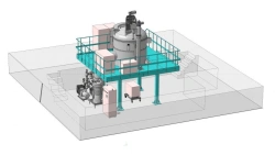 Vacuum shaft electric resistance furnace, model SSVG