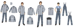 Women's sets for ITR (jacket, shirt-jacket, waistcoat, dungarees) special for employees of the organisations of the Transneft sy