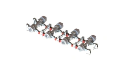 Four-axle axle unit 9333125.40.000: wheel axle 9323313.00.000 on spring-balanced suspension U31-0N.30.000