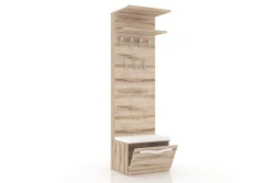 Marta LD 124.090.000 coat rack with drawer (White/Desira Ash )