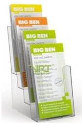 Desk booklet holder with 4 pockets for format 1/3 A4