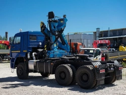 Special purpose vehicle with hydraulic loading crane of KMA type on the basis of KAMAZ 53504 and its modifications 51K12N-U3