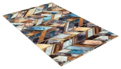 SHAHINTEX SILK PHOTOPRINT cut-out mat (09) "Stained Glass Marble" 39x60 cm