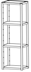 Metal shelving unit