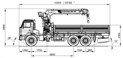 Crane-manipulator motor vehicle KMA-150-5 and its modifications (special, cargo flatbed equipped with a crane-manipulator; speci