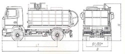 Side-loading rubbish truck model MK-3551-01