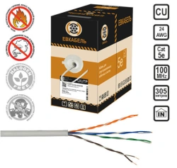 Symmetrical communication cables for digital transmission systems of U/UTP Cat5e brand ng(A)-LS