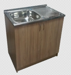 Work table for kitchen with overhead sink