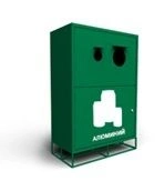 Container for separate (selective) collection, accumulation of secondary resources with loading holes (K-RS-ZO)