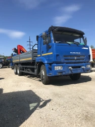Special purpose vehicle with KMA type hydraulic loading crane on the basis of KAMAZ 43118 and its modifications 41K03N-UB