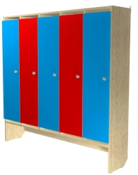 Sectional children's wooden wardrobe for clothes article 7420