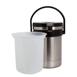 Domestic vacuum thermos with double flask made of corrosion-resistant steel with wide neck for liquids, food, ice, etc. type "S