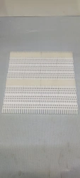 Modular tape ML5010 POM (xx X xx mm; friction insert F with xx mm pitch, edge margin xx mm; NYL pin; clips)