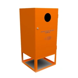Container for collection of 1st type of waste, accumulation and storage of waste energy saving lamps or batteries or thermometer