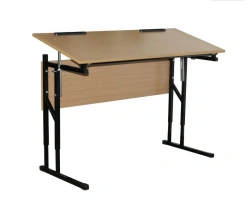 Pupil's desk Budget 3-5 with height and angle adjustment of the table top, Omega brand.