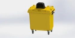 Mobile waste bin 770l Art.26.C19.H (20.804.20.PE; 21.053.20.T)