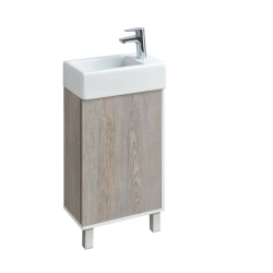 Vanity unit under sink Aquaton Emma white, oak navarra 1A221601EAD801.A221.6.01E.AD8.0
