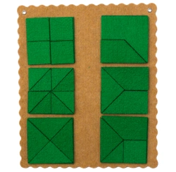 Transparent square box (carpet, green colour)