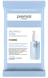 PREMIAL Cosmetic wet wipes with tonic 1/15/48