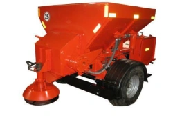 Semi-trailer spreading machine RSR-02 hopper volume 1,5 m.cube sand weight 2,3 tonnes with springs