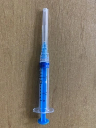 Injection syringe, single-use, three-detailed, sterile, "Luer Lok" type, with needle, version - 10 ASL with needle, in variant v
