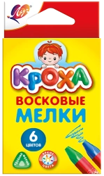 Wax crayons "Kroha" 6 colours.