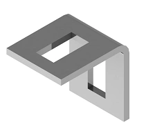 Corner BSUW 50x50x40, with overall dimensions 50x50x40 mm, with metal thickness 4,0 mm, thermodiffusion galvanisation