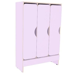 Three-section cupboard for children's clothes