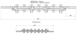 Crossing rail with counter rail of P65 type of mark 1/9 (project BK53108.04.000/-01).