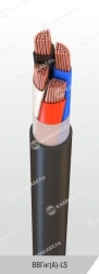 Power cable with copper conductors, insulation made of polyvinylchloride plasticate of reduced fire hazard, for rated alternatin