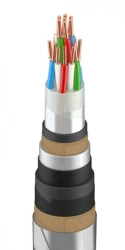 Cable for signalling and interlocking with polyethylene insulation in metal sheath with hydrophobic core filling, m