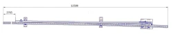 Curved frame rail of P65 type with straight shank of the project 2764.02.000RK2-01