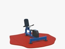 ATM-7.82 Outdoor exercise machine for development of buttocks, shins and thighs muscles with inertia-free loading mechanism