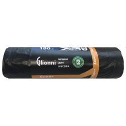 Plastic film bag, trade mark Glionni "SUPER" 180l
