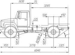 Chassis, Modification 33081, Diesel engine