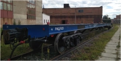 Flat wagons for carriage of large-tonnage containers, model 13-9781