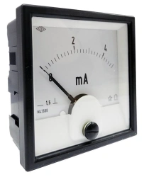 Panelboard microammeter, milliammeter, ammeter and voltmeter: version M42608