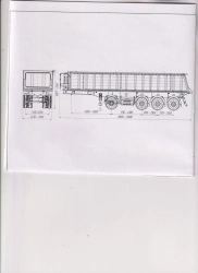 Semitrailer tipper SP-4, type PR4, modification 92297-0000010-01. Axle unit AGOS-4-GT7-00.00.000.