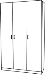 Wooden wardrobe