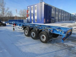 Semitrailer Politrans 94164-046. In the version: one-piece frame with devices for fixing and securing containers, with modulator