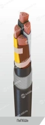 Power cable with copper conductors insulated with cross-linked polyethylene for voltage 3 kV of PvPbshv grade according to TU 16