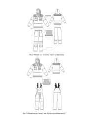 Men's suit for protection against mechanical effects (abrasion) and general industrial pollution, against harmful biological fac