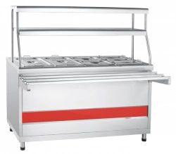 Electric kitchen marmite EMK-70KM-01 with heated shelf (stainless steel worktop)
