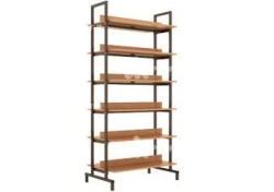 Library shelving units on metal frame double-sided model STmet2