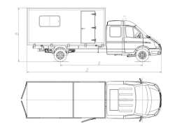 Trucks with diesel engine mod. 3008CP-2 without CMU on the basis of GAZ chassis mod. 231073/TS GAZ mod. 231073