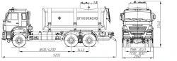 ATZ 4680A9-11 fuel tanker on KAMAZ 65225-53, 65225-54, 65225-RT chassis