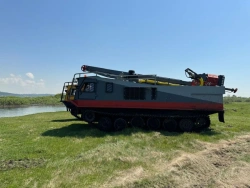 Transport-caterpillar all-terrain vehicle TGV-6-B (with drilling rig)